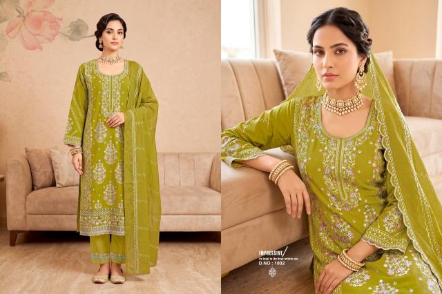 Azara safia yellow dress material online wholesale